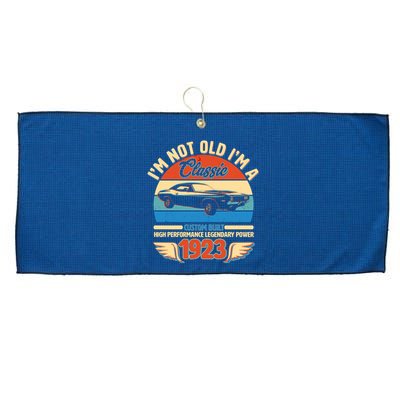 Not Old I'm A Classic 1923 Car Lovers 100th Birthday Large Microfiber Waffle Golf Towel