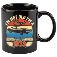 Not Old I'm A Classic 1933 Car Lovers 90th Birthday 11oz C Handle Ceramic Mug
