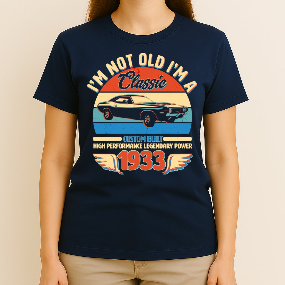 Not Old I'm A Classic 1933 Car Lovers 90th Birthday T-Shirt