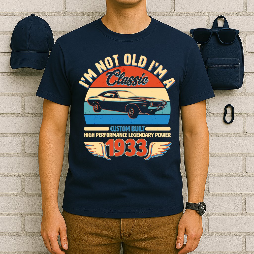 Not Old I'm A Classic 1933 Car Lovers 90th Birthday T-Shirt