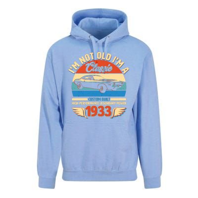 Not Old I'm A Classic 1933 Car Lovers 90th Birthday Unisex Surf Hoodie