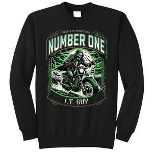 Number One I.T. Guy 1 Skeleton Biker Edition Sweatshirt