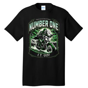 Number One I.T. Guy 1 Skeleton Biker Edition Tall T-Shirt