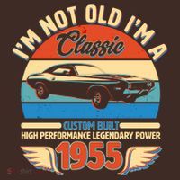 Not Old Im A Classic 1955 Car Lovers 70th Birthday Cooling Performance Long Sleeve Crew