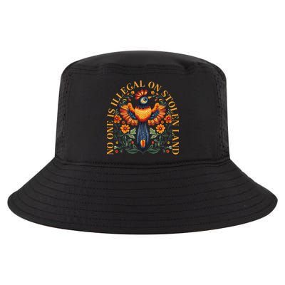 No One Is Illegal On Stolen Land Native Americans Cool Comfort Performance Bucket Hat