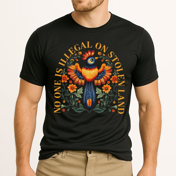 No One Is Illegal On Stolen Land Native Americans Cooling Performance Crew T-Shirt