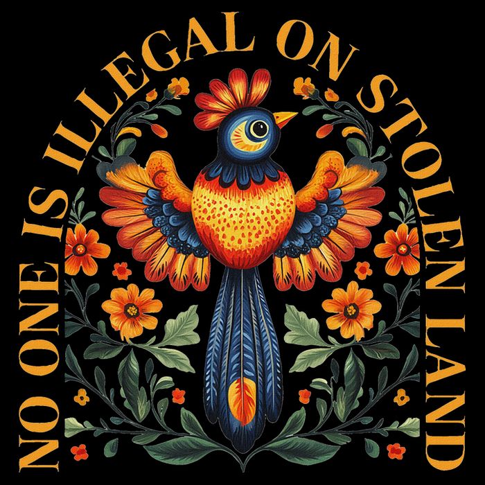 No One Is Illegal On Stolen Land Native Americans Drawstring Bag