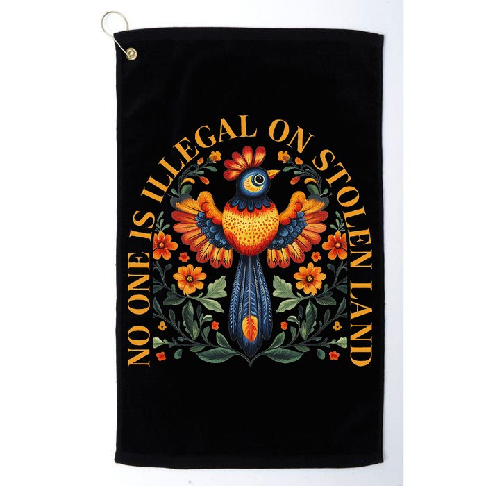 No One Is Illegal On Stolen Land Native Americans Golf Towel