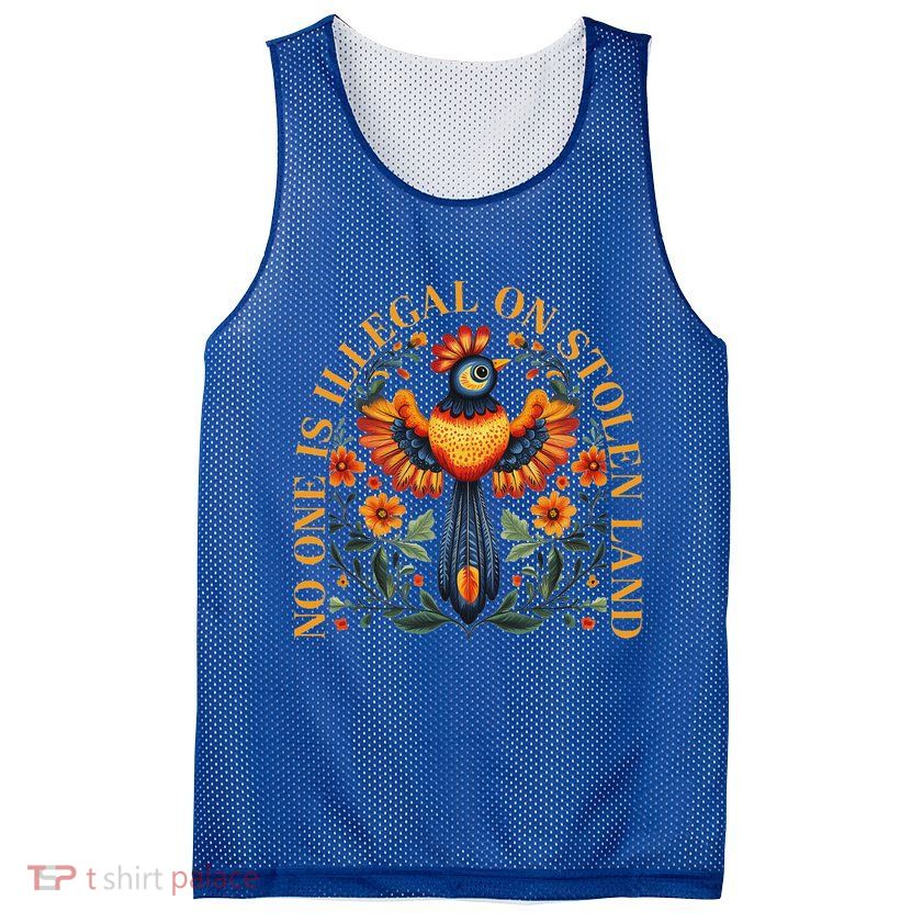 No One Is Illegal On Stolen Land Native Americans Mesh Reversible Basketball Jersey Tank