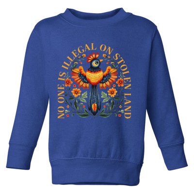 No One Is Illegal On Stolen Land Native Americans Toddler Sweatshirt