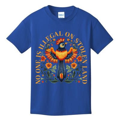 No One Is Illegal On Stolen Land Native Americans Kids T-Shirt