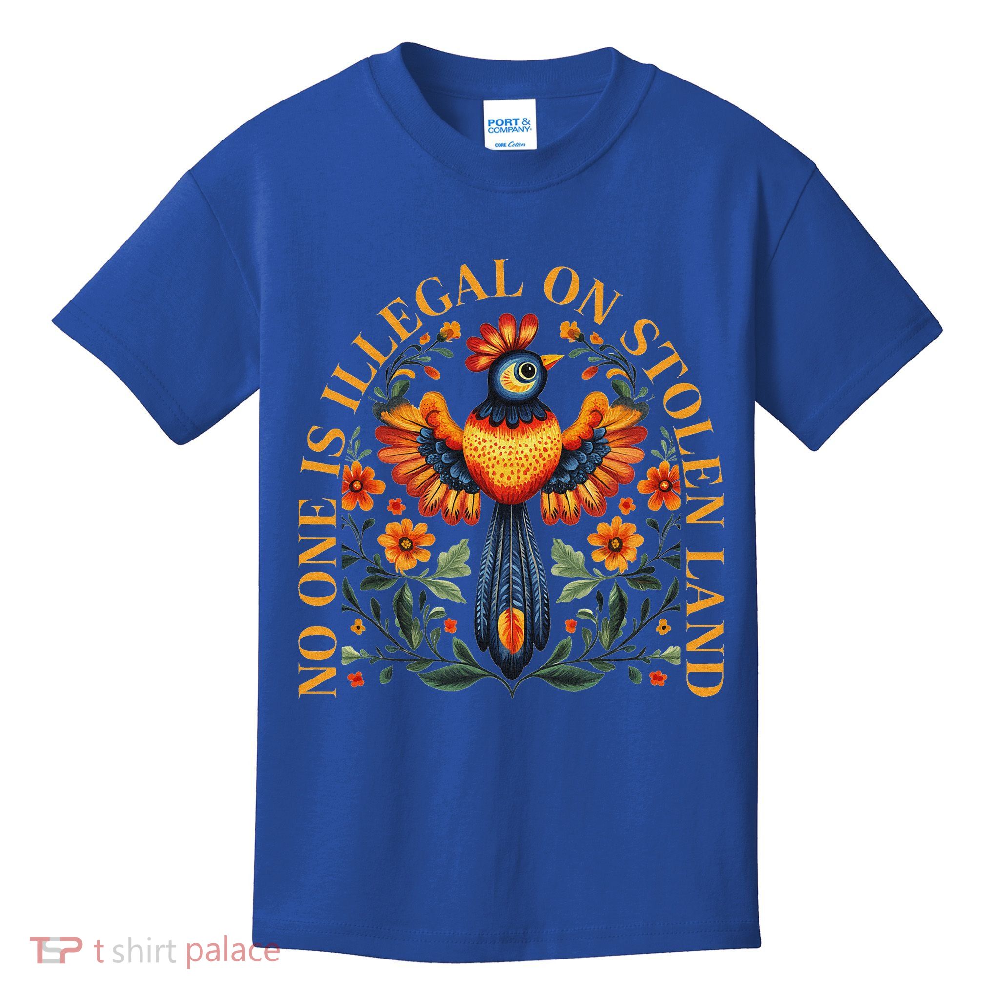 No One Is Illegal On Stolen Land Native Americans Kids T-Shirt