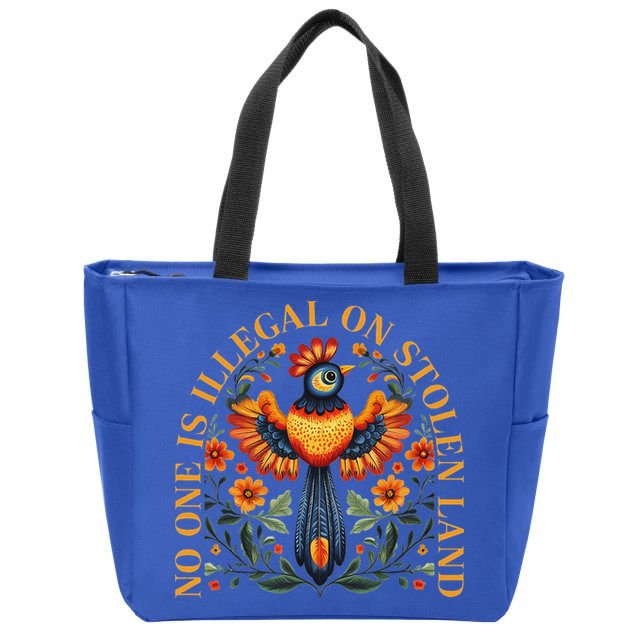 No One Is Illegal On Stolen Land Native Americans Zip Tote Bag