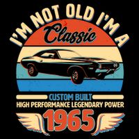 Not Old Im A Classic 1965 Car Lovers 60th Birthday Backpack