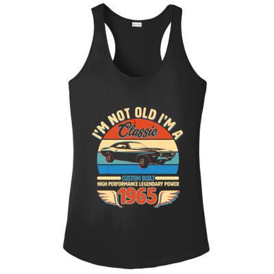 Not Old Im A Classic 1965 Car Lovers 60th Birthday Ladies PosiCharge Competitor Racerback Tank