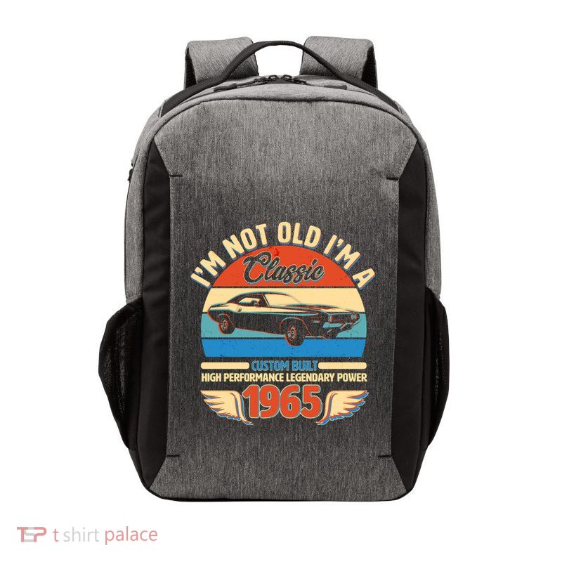 Not Old Im A Classic 1965 Car Lovers 60th Birthday Vector Backpack
