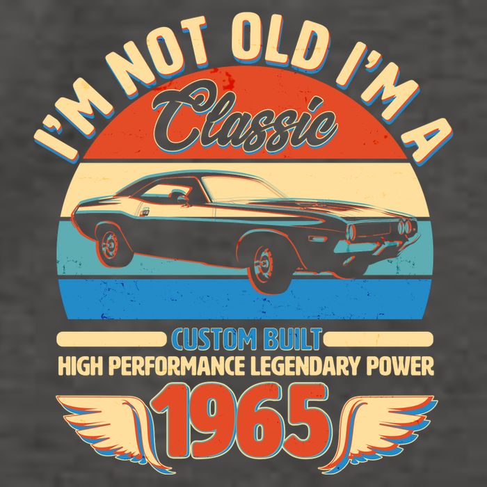 Not Old Im A Classic 1965 Car Lovers 60th Birthday Vector Backpack