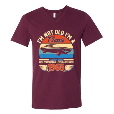 Not Old Im A Classic 1965 Car Lovers 60th Birthday V-Neck T-Shirt