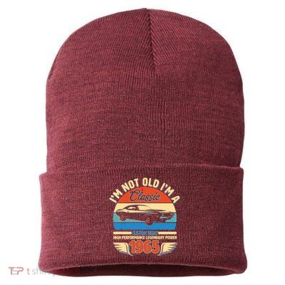 Not Old Im A Classic 1965 Car Lovers 60th Birthday Sustainable Knit Beanie