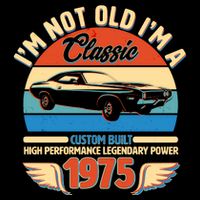 Not Old Im A Classic 1975 Car Lovers 50th Birthday Tall T-Shirt