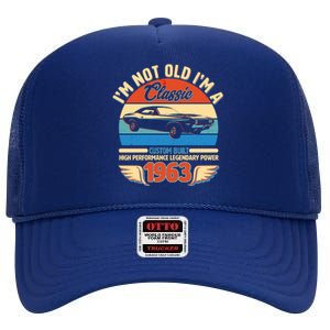 Not Old I'm A Classic 1963 Car Lovers 60th Birthday High Crown Mesh Back Trucker Hat