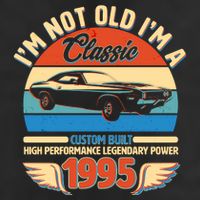Not Old Im A Classic 1995 Car Lovers 30th Birthday Crop Fleece Hoodie