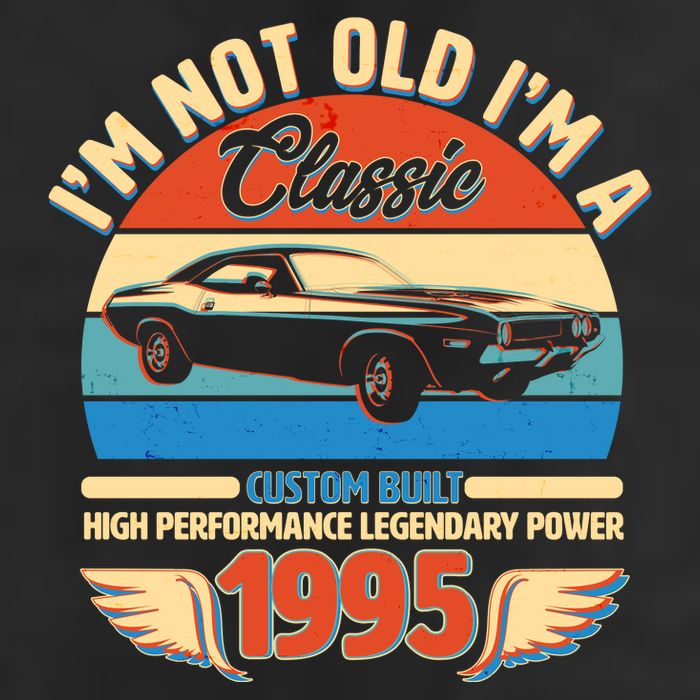 Not Old Im A Classic 1995 Car Lovers 30th Birthday Crop Fleece Hoodie