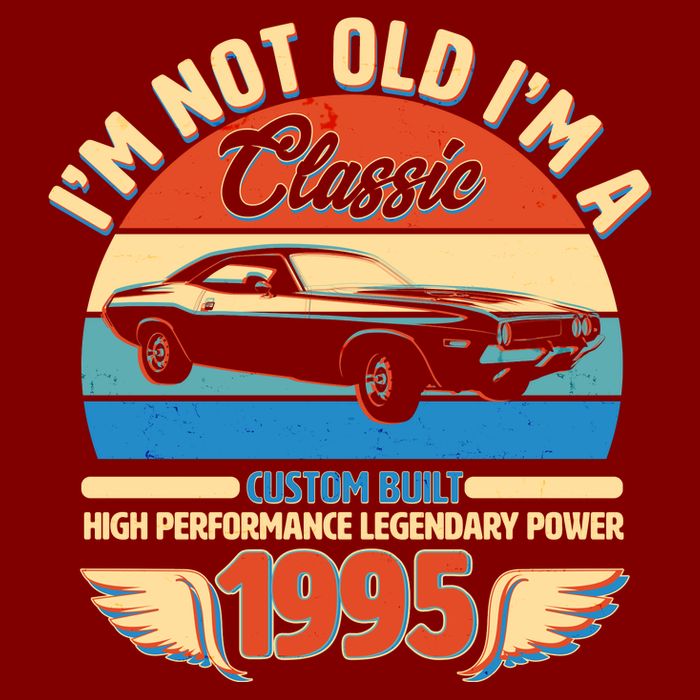 Not Old Im A Classic 1995 Car Lovers 30th Birthday Full Zip Hoodie