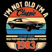 Not Old I'm A Classic 1983 Car Lovers 40th Birthday Impact Tech Backpack
