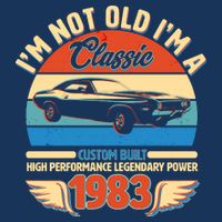 Not Old I'm A Classic 1983 Car Lovers 40th Birthday 7-Panel Snapback Hat