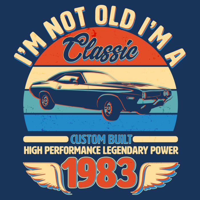 Not Old I'm A Classic 1983 Car Lovers 40th Birthday Flatbill Hat