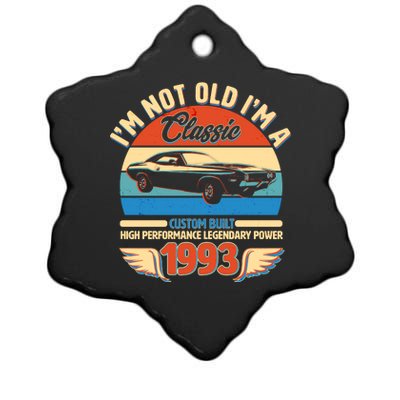 Not Old I'm A Classic 1993 Car Lovers 30th Birthday Ceramic Star Ornament