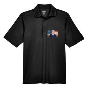 No One Is Above The Law Funny Joe Biden Usa Flag Men's Origin Performance Pique Polo