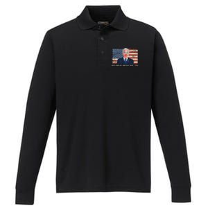 No One Is Above The Law Funny Joe Biden Usa Flag Performance Long Sleeve Polo