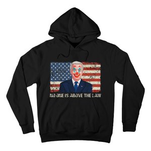 No One Is Above The Law Funny Joe Biden Usa Flag Hoodie