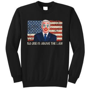 No One Is Above The Law Funny Joe Biden Usa Flag Sweatshirt