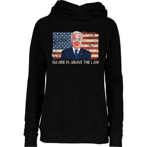 No One Is Above The Law Funny Joe Biden Usa Flag Womens Funnel Neck Pullover Hood