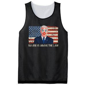 No One Is Above The Law Funny Joe Biden Usa Flag Mesh Reversible Basketball Jersey Tank