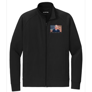 No One Is Above The Law Funny Joe Biden Usa Flag Stretch Full-Zip Cadet Jacket