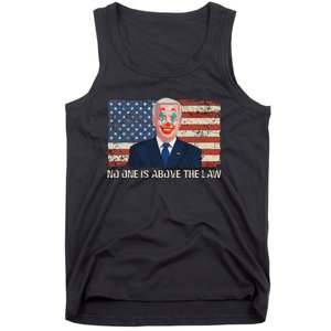 No One Is Above The Law Funny Joe Biden Usa Flag Tank Top