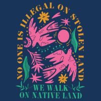 No One Is Illegal On Stolen Land We Walk On Native Land Drawstring Bag