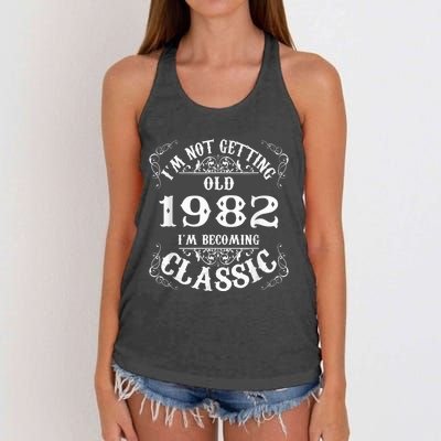 Not Old I Am Classic 1982 41st Birthday Gift For 41 Year Old Women's Knotted Racerback Tank