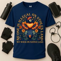 No One is Illegal on Stolen Land We Walk On Native Land Cooling Performance Crew T-Shirt