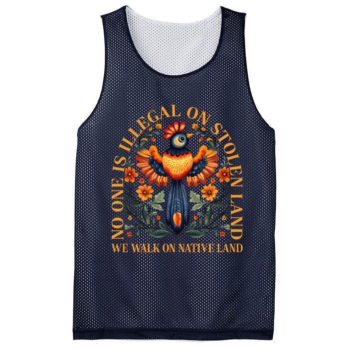 No One is Illegal on Stolen Land We Walk On Native Land Mesh Reversible Basketball Jersey Tank