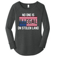 No One Is Illegal On Stolen Land Women's Perfect Tri Tunic Long Sleeve Shirt