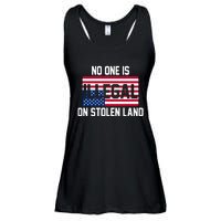 No One Is Illegal On Stolen Land Ladies Essential Flowy Tank