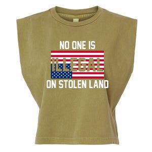 No One Is Illegal On Stolen Land Garment-Dyed Women's Muscle Tee