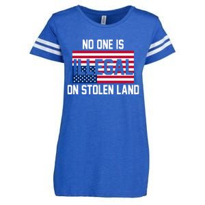 No One Is Illegal On Stolen Land Enza Ladies Jersey Football T-Shirt