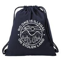 No one is illegal on stolen land Native Tribe Drawstring Bag