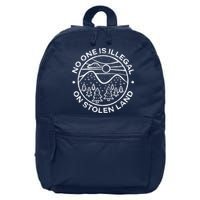 No one is illegal on stolen land Native Tribe 16 in Basic Backpack